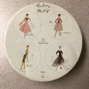 NWOT 8” ceramic fashion dessert plates